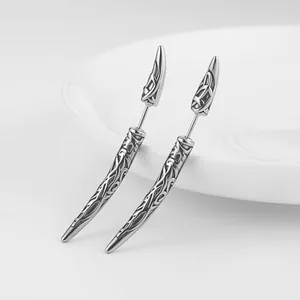 Celtic Knot Stud Earrings, stainless steel, another view