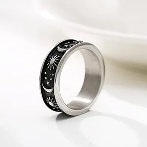 Moon Star Sun Ring, stainless steel, 8 mm, another view