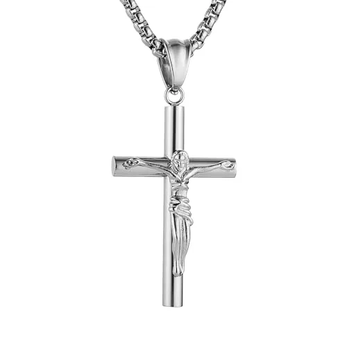 Crucifix Pendant, stainless steel