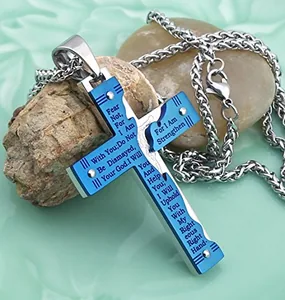 Lord's Prayer Pendant, stainless steel, another view