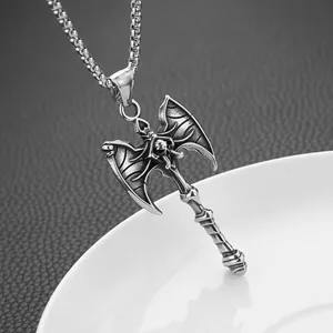 Viking Axe Pendant, stainless steel, another view