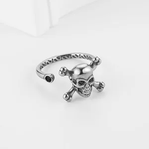 Skull Fidget Spinner Ring, stainless steel, another view