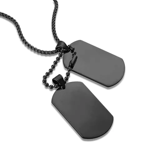 Dog Tag, stainless steel, pack of 2