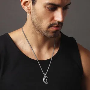 Snake Pendant, stainless steel, another view