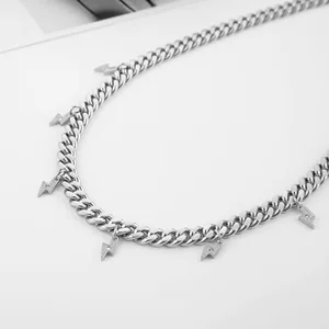 Streetwear Pendant, stainless steel, curb chain, another view