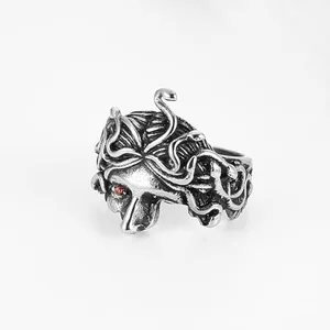 Medusa Ring, stainless steel, another view