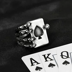Skull Ring, stainless steel, another view