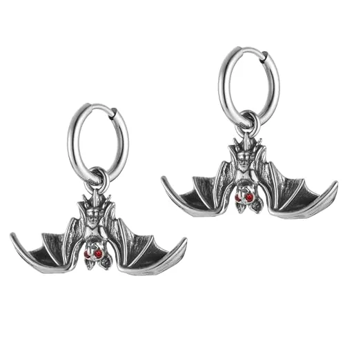 Bat Earrings, stainless steel