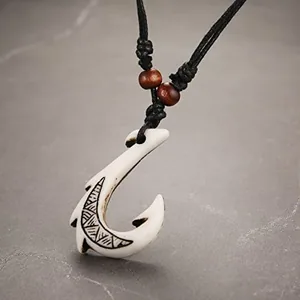 Hawaiian Fish Hook Pendant, another view