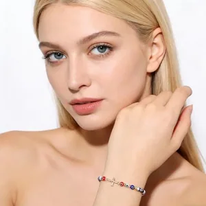 Evil Eye Bracelet, gold-plated steel, gold, another view