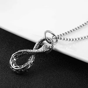 Snake Pendant, stainless steel, another view