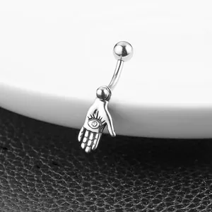 Belly Button Ring, stainless steel, pack of 3, another view