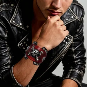 Cuff Bracelet, leather, another view