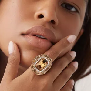 Cubic Zirconia Statement Ring, another view