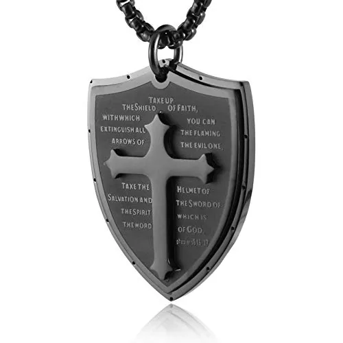 Armor Of God Pendant, stainless steel