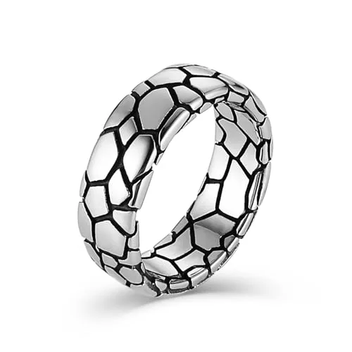 Snake Ring, stainless steel, 7 mm, silver