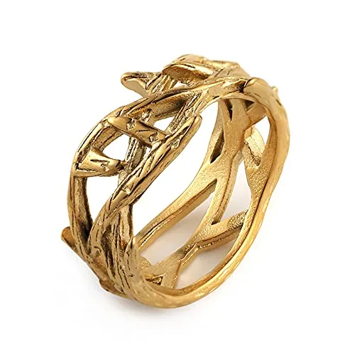 Crown Of Thorns Ring, stainless steel
