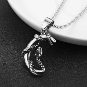 Snake Pendant, stainless steel, another view