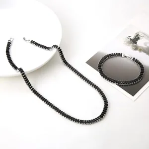 Crystal Choker, black, another view