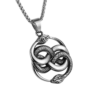 Snake Pendant, stainless steel, another view
