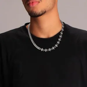 Spliced Pendant, stainless steel, curb chain, another view