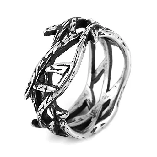 Crown Of Thorns Ring, stainless steel