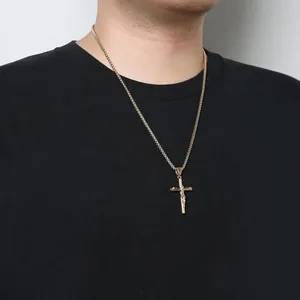 Crucifix Pendant, stainless steel, another view