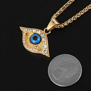 Evil Eye Pendant, gold-plated steel, gold, another view
