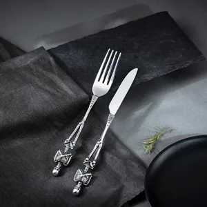 Skull Dinner Flatware Set, stainless steel, another view