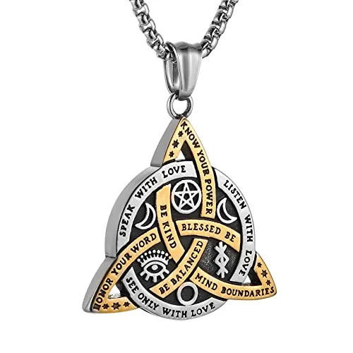 Celtic Witches Trinity Pendant, stainless steel