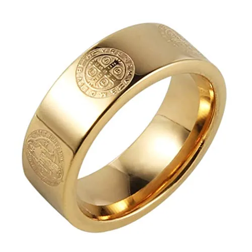 Catholic Ring, stainless steel, 8 mm