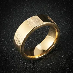 Catholic Ring, stainless steel, 8 mm, another view