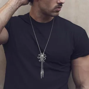 Witcher Octopus Pendant, stainless steel, another view