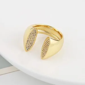 Open Ring, gold-plated steel, gold, another view